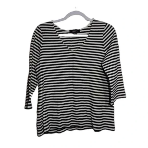 Karen kane striped medium long sleeve top - Picture 3 of 12